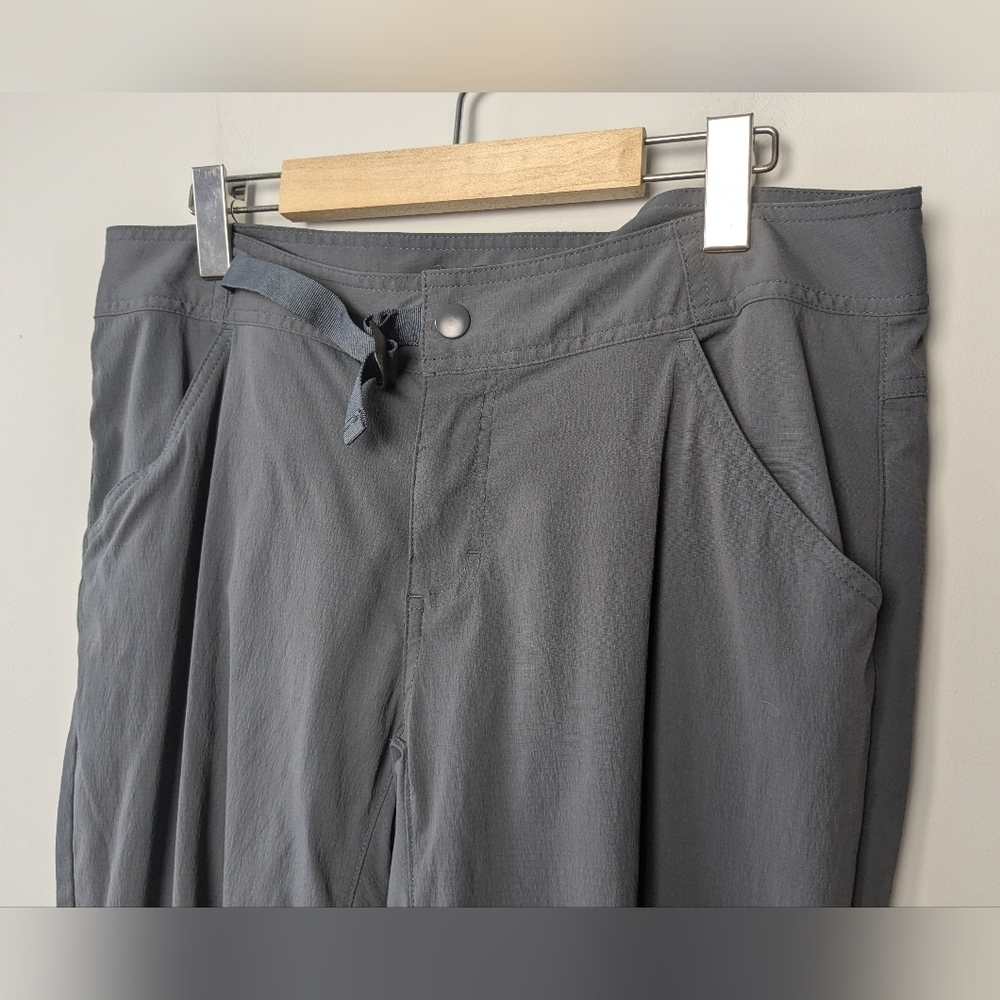 PRANA Nylon Outdoor Pants Size 12 Knee Lenght Dark Gray Color - Picture 3 of 12